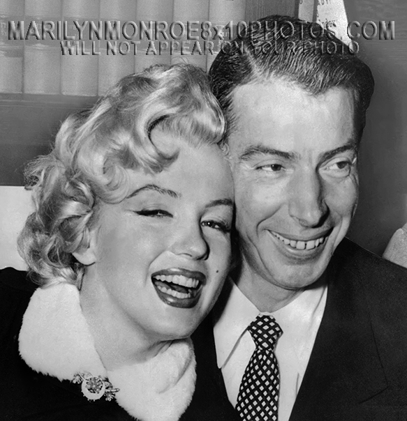 MARILYN MONROE UPCLOSE with JOE (2) RARE 8x10 PHOTOS 