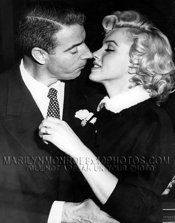 MARILYN MONROE UPCLOSE with JOE (2) RARE 8x10 PHOTOS