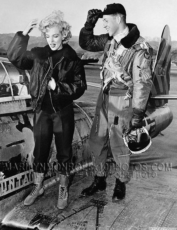 MARILYN MONROE US AIRFORCE RIDE (1) RARE 8x10 PHOTO