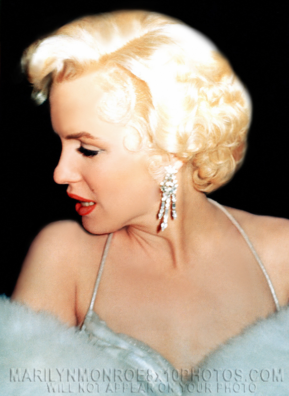 MARILYN MONROE WHITE FUR and DIAMONDS (2) RARE 8x10 PHOTOS 