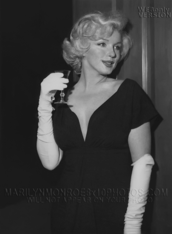 MARILYN MONROE WHITEGLOVES AT PARTY (3) RARE 8x10 PHOTOS 