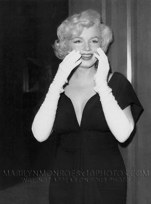 MARILYN MONROE WHITE GLOVE SIGNALS (3) RARE 8x10 PHOTOS