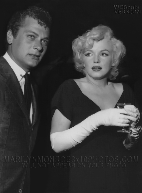 MARILYN MONROE WHITE GLOVES with TONY (3) RARE 8x10 PHOTOS 