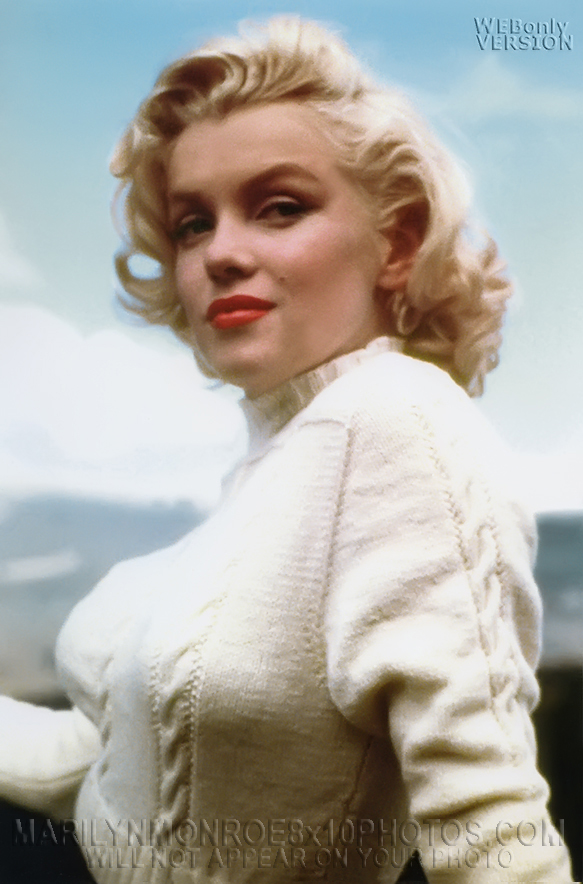 MARILYN MONROE WHITE SWEATSHiRT BEAUTY(1) RARE 8x10 PHOTO