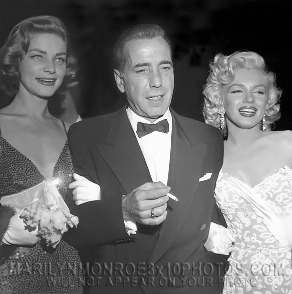 MARILYN MONROE with BOGEYandBACALL (3) RARE 8x10 PHOTOS 