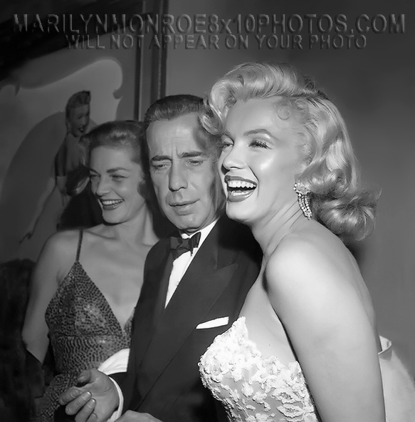 MARILYN MONROE with BOGEYandBACALL (3) RARE 8x10 PHOTOS