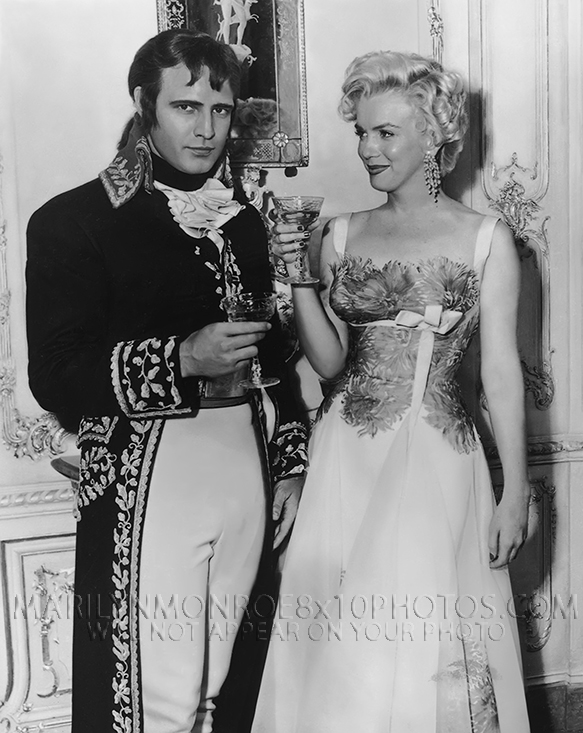 MARILYN MONROE WITH MARLON BRANDO (3) RARE 8x10 PHOTOS