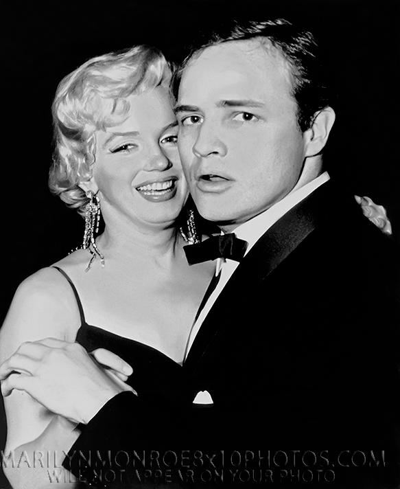 MARILYN MONROE WITH MARLON BRANDO (3) RARE 8x10 PHOTOS