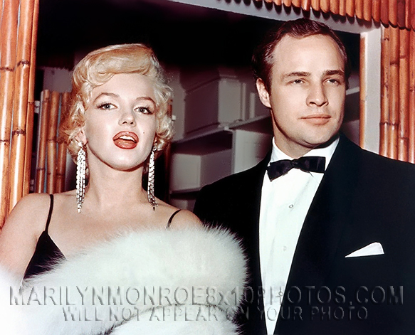MARILYN MONROE WITH MARLON BRANDO (1) RARE 8x10 PHOTO