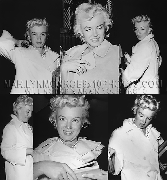 MARILYN MONROE WITHOUT MAKEUP (3) RARE 8x10 PHOTOS