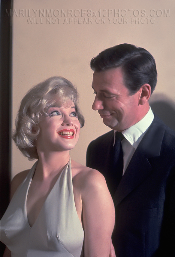 MARILYN MONROE with YVES MONTAND (3) RARE 8x10 PHOTOS 