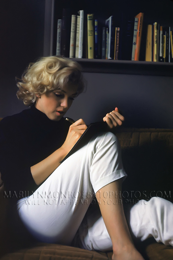MARILYN MONROE WRITING HER MEMOIRS (3) RARE 8x10 PHOTOS