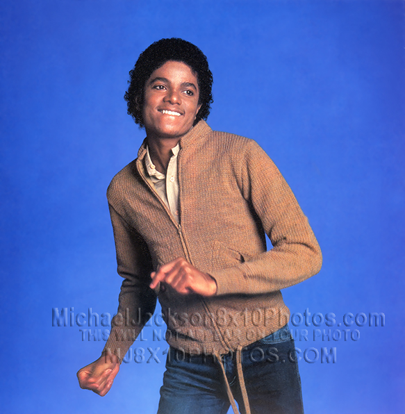 MICHAEL JACKSON  1979 inBROWN SWEATER (3) RARE 8x10 PHOTOS