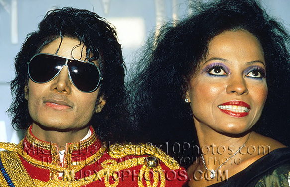 MICHAEL JACKSON 1984 AMAs w DIANAROSS (3) RARE 8x10 PHOTOS