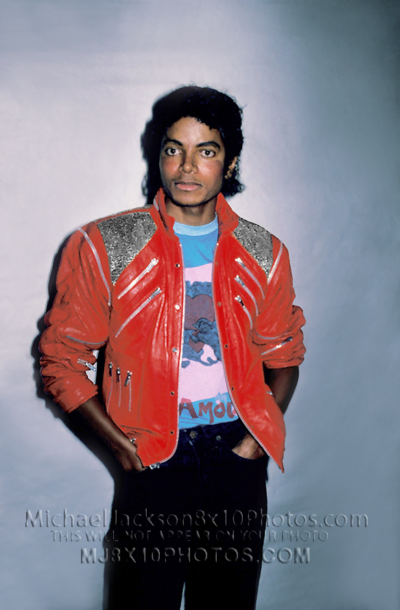 MICHAEL JACKSON 1984 inBEAT IT JACKET (3) RARE 8x10 PHOTOS
