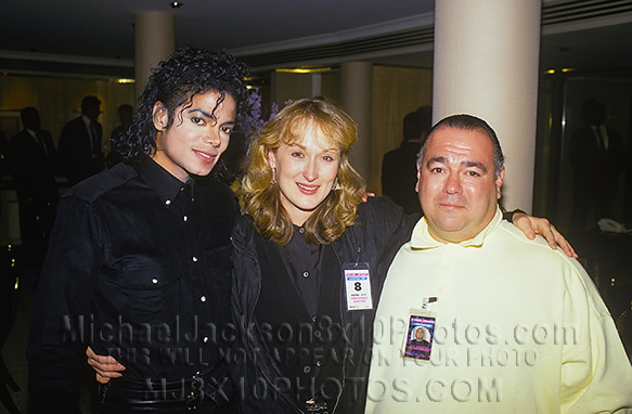 MICHAEL JACKSON 1984 with MERYL STREEP (1) RARE 8x10 PHOTO