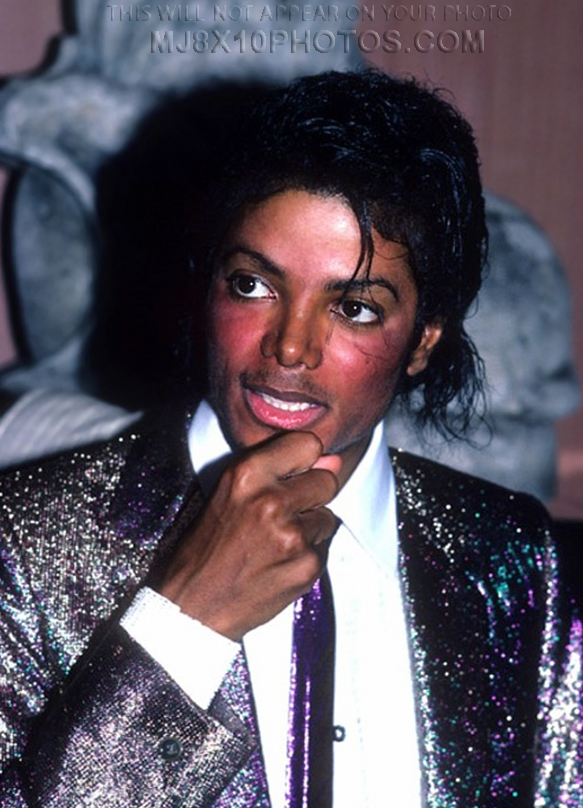 MICHAEL JACKSON 1985 PURPLETIE AFFAIR (3) RARE 8x10 PHOTOS