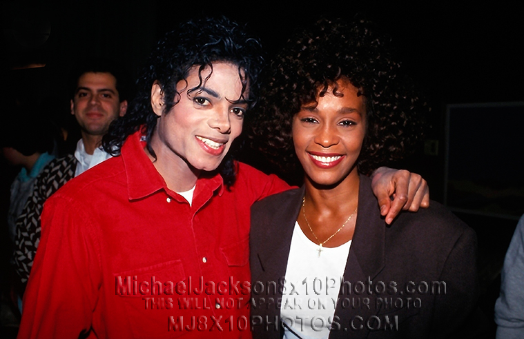 MICHAEL JACKSON 1987 w Whitney Houston (1) RARE 8x10 PHOTO