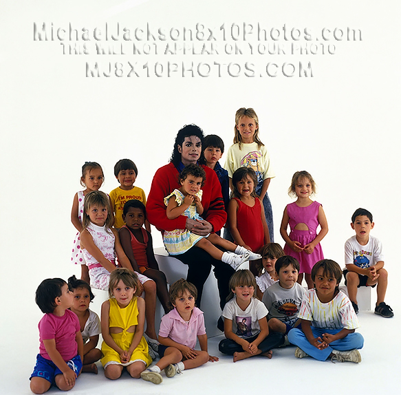 MICHAEL JACKSON  1988 KIDS GROUP SHOOT (3) RARE 8x10 PHOTOS