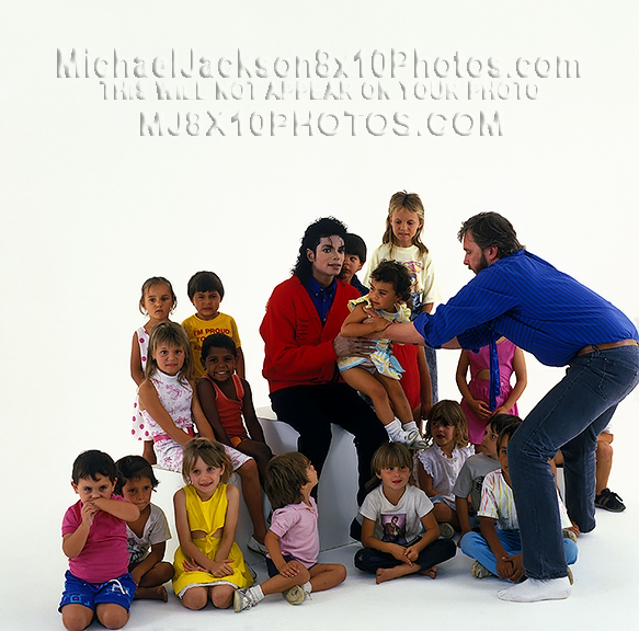 MICHAEL JACKSON  1988 KIDS GROUP SHOOT (3) RARE 8x10 PHOTOS