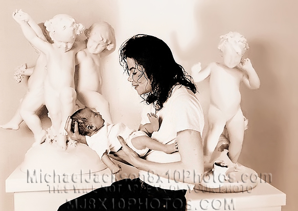 MICHAEL JACKSON 1992 CRADLING BABIES (3) RARE 8x10 PHOTOS
