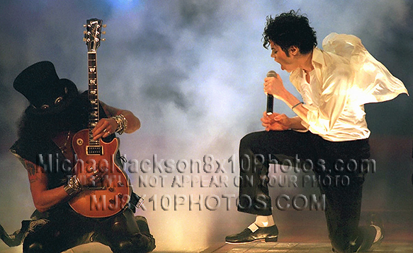 MICHAEL JACKSON 1996 ONSTAGE wSLASH (3) RARE 8x10 PHOTOS
