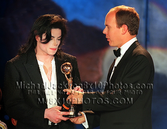 MICHAEL JACKSON 1996 PRINCE OF MONACO (3) RARE 8x10 PHOTOS
