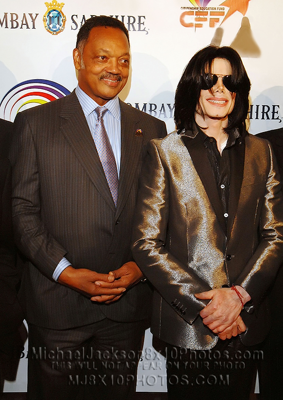 MICHAEL JACKSON  2007 w Jesse Jackson (3) RARE 8x10 PHOTOS