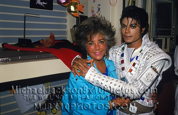 MICHAEL JACKSON  CAPTAIN EO with LIZ (3) RARE 8x10 PHOTOS