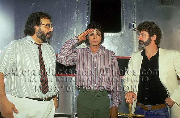 MICHAEL JACKSON  CAPTAIN EO wPRODUCERS (3) RARE 8x10 PHOTOS