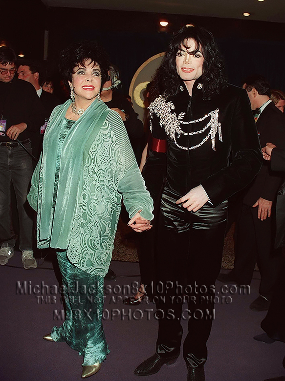 MICHAEL JACKSON  LIZ TAYLORs 65th Bday (3) RARE 8x10 PHOTOS