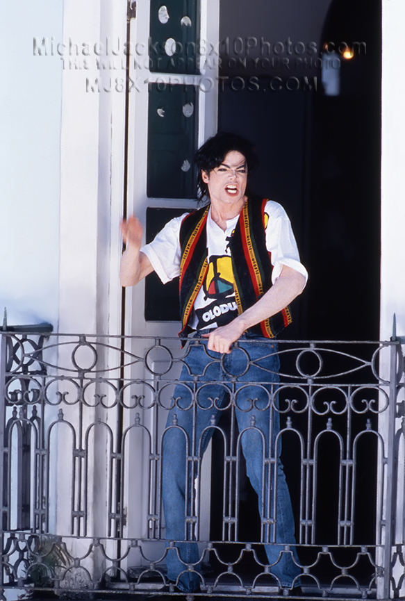 MICHAEL JACKSON OLODUM BALCONY BRAZIL (3) RARE 8x10 PHOTOS