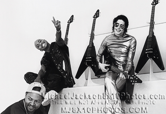 MICHAEL JACKSON  SCREAM with GUITARS (3) RARE 8x10 PHOTOS