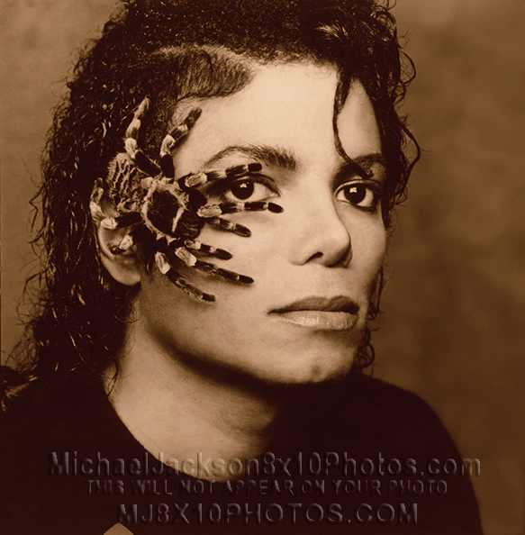 MICHAEL JACKSON TARANTULA ONmjsFACE (1) RARE 8x10 PHOTO