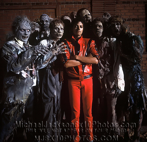 MICHAEL JACKSON  THRILLER CAST SHOOT (3) RARE 8x10 PHOTOS