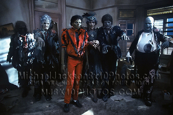 MICHAEL JACKSON  THRILLER CAST SHOOT (3) RARE 8x10 PHOTOS