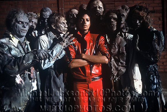 MICHAEL JACKSON  THRILLER CAST SHOOT (3) RARE 8x10 PHOTOS