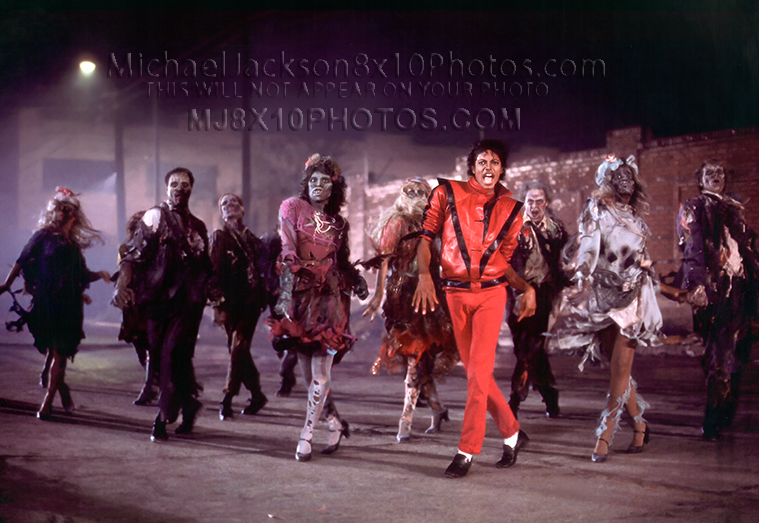 MICHAEL JACKSON  THRILLER IN ACTION (1) RARE 8x10 PHOTO