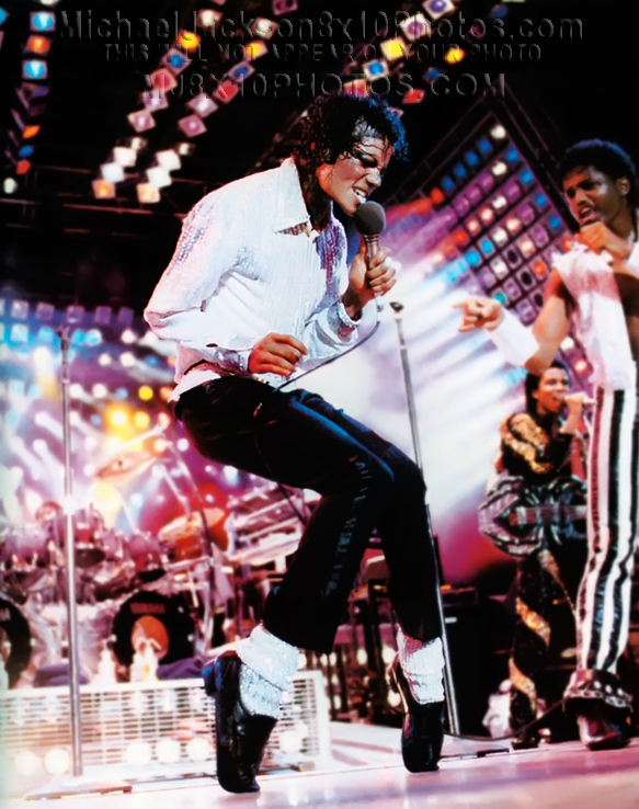 MICHAEL JACKSON VICTORY  ON HIS TOES (1) RARE 8x10 PHOTO