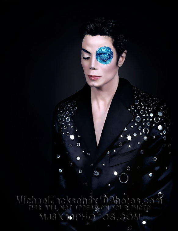 MICHAEL JACKSON wTURQUOISE EYE PATCH (1) RARE 8x10 PHOTO