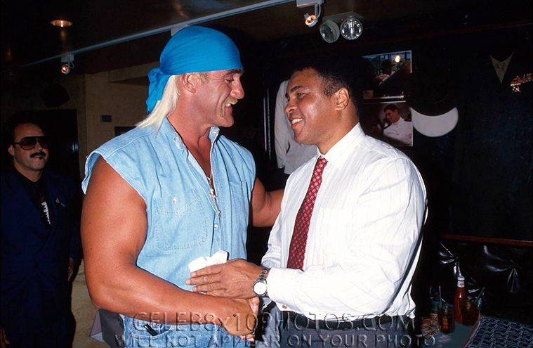 MUHAMMAD ALI WITH HULK HOGAN (2) RARE 8x10 PHOTOS