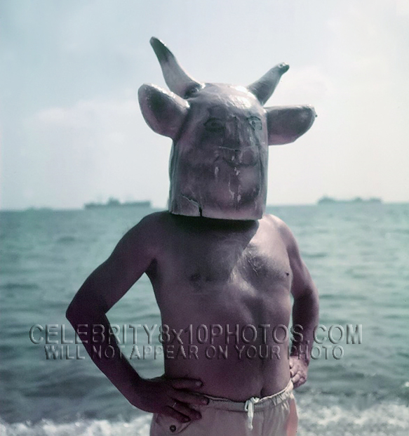PABLO PICASSO WEARING COWs HEAD MASK (3) RARE 8x10 PHOTOS 