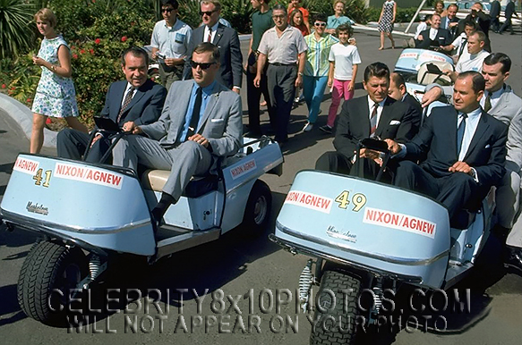 RICHARD M NIXON 1968 Rides withREAGAN (2) RARE 8x10 PHOTOS 