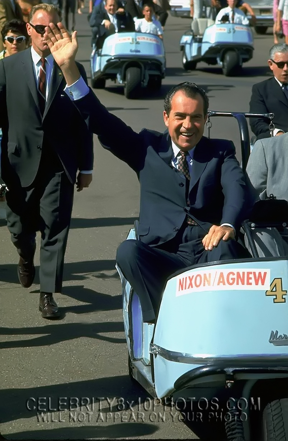 RICHARD M NIXON 1968 Rides withREAGAN (2) RARE 8x10 PHOTOS