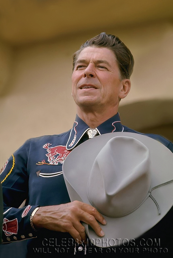 RONALD REAGAN 1966 ON CAMPAIGN HORSE (3) RARE 8x10 PHOTOS