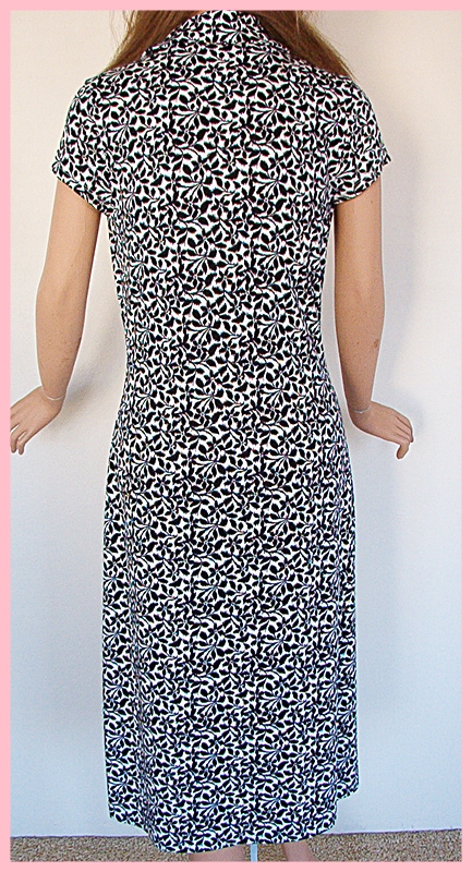 sdfashion : Banana Republic Black White Stretch Floral Dress M