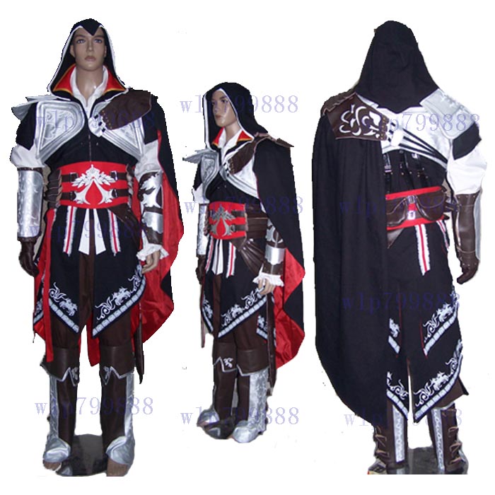 cosplay costume : Assassin's Creed II Ezio oxhide anime cosplay costume