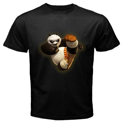 VintageYang : Kung Fu Panda Mens Black T-Shirt 100% Pre-Shrunk Cotton ...