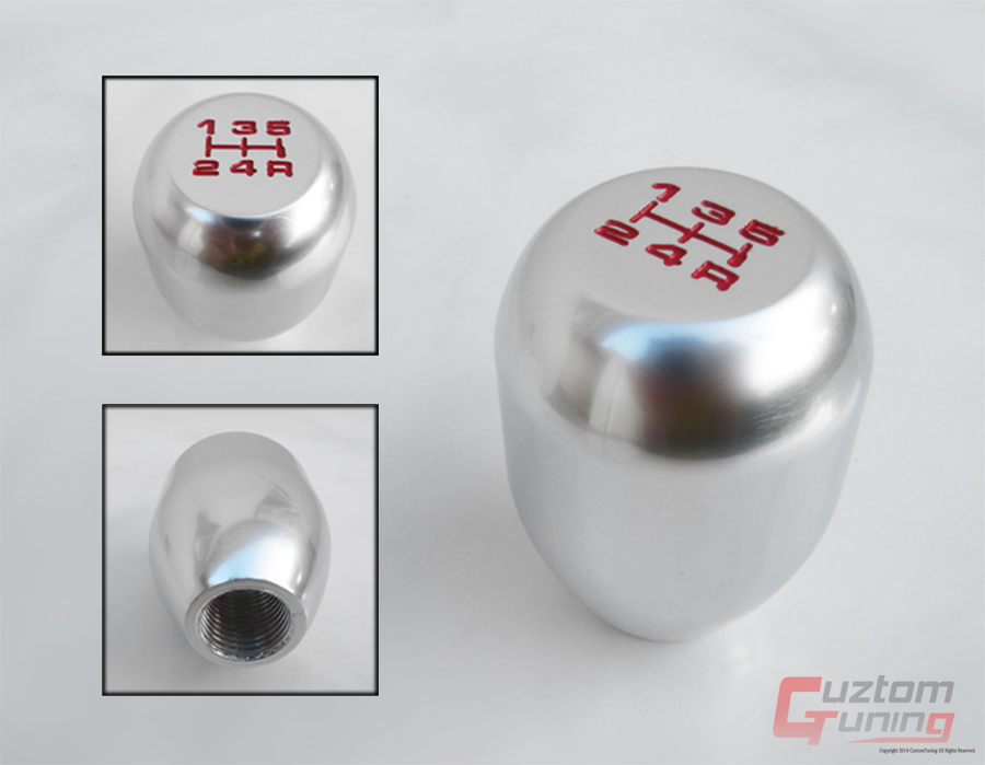 M10 X 1.25 Thread JDM CHROME RED 5 SPEED MANUAL SHIFT SHIFTER KNOB