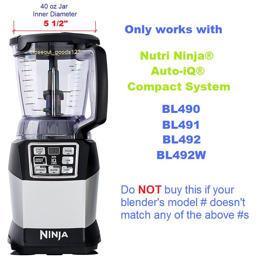 Feed Chute Lid + Discs for BL491 BL492 BL494 Ninja AutoiQ Compact